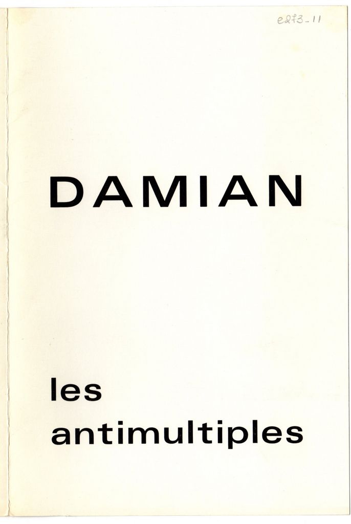 Έκθεση Horia Damian ‘Les antimultiples”