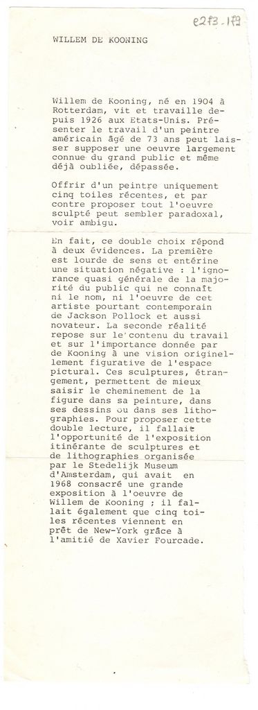 “Willem De Kooning”