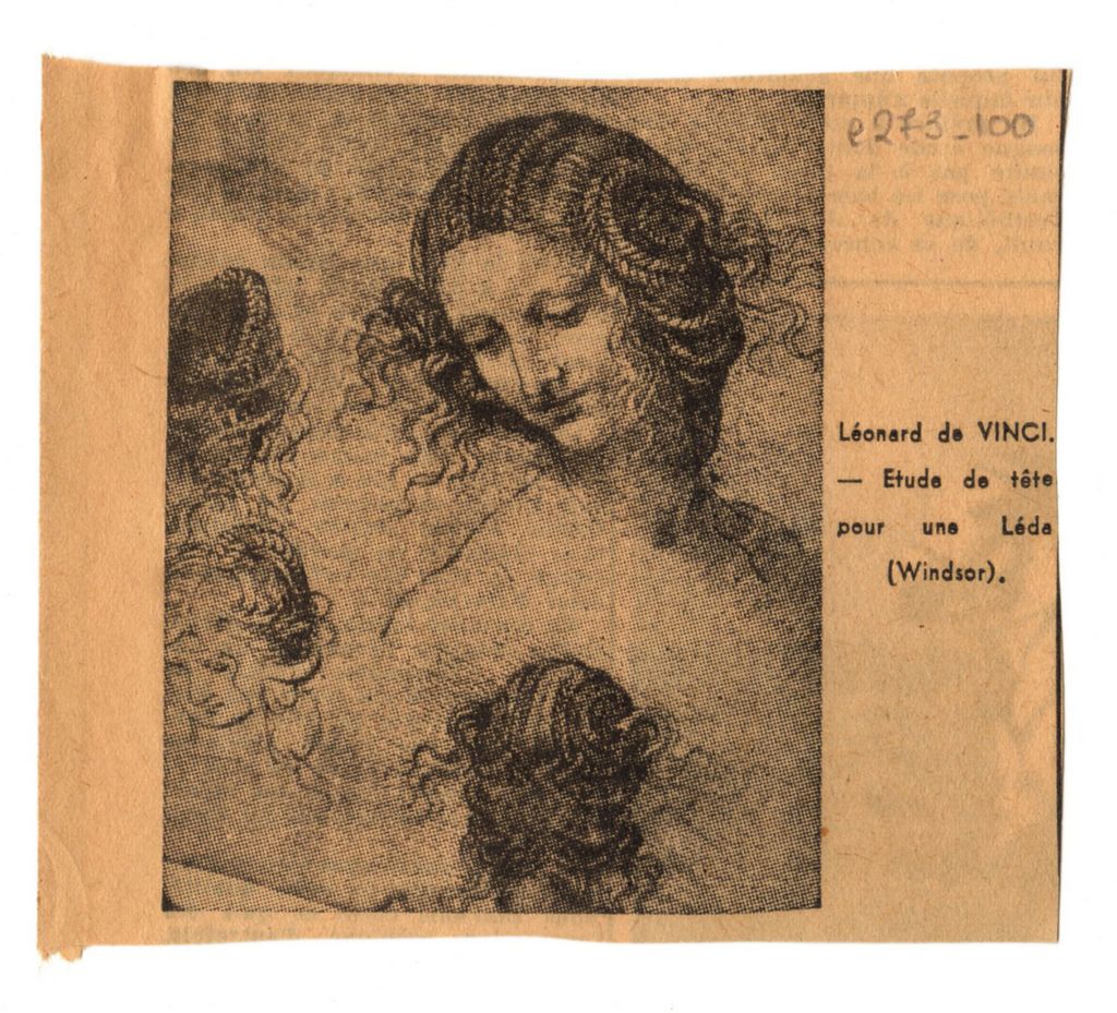 Αναπαραγωγή έργου του Leonardo da Vinci “Etude de tête pour une Léde”