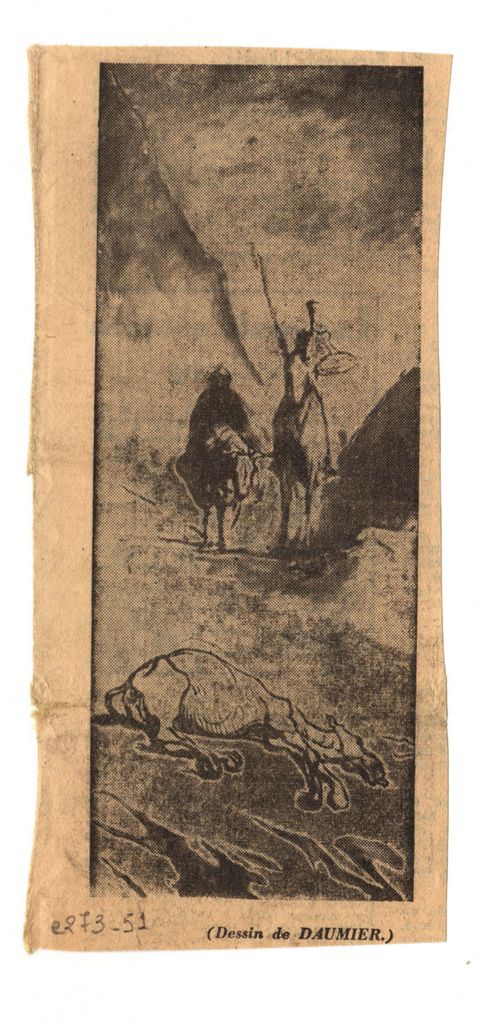 Αναπαραγωγή έργου του H. Daumier “Dessin de Daumier” [Don Quichotte].