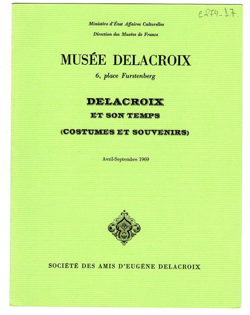 Έκθεση Eugène Delacroix “Delacroix et son temps (costumes et souvenirs)”
