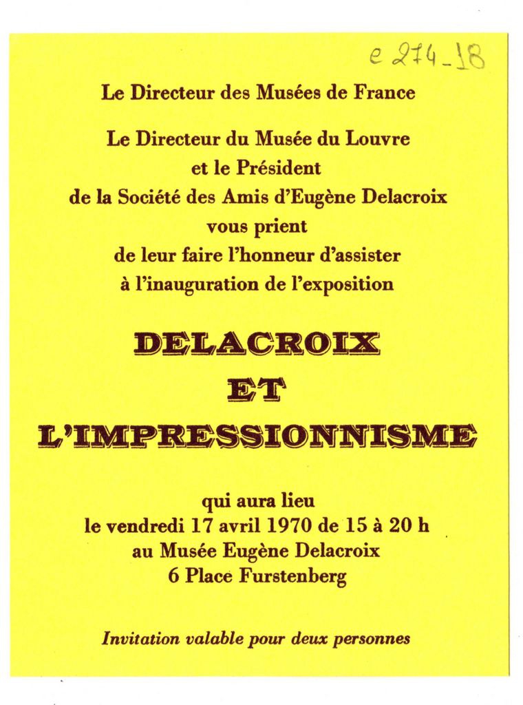 Έκθεση Eugène Delacroix “Delacroix et l’ impressionisme”