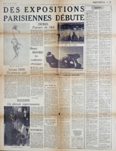 Des expositions parisiennes débute”