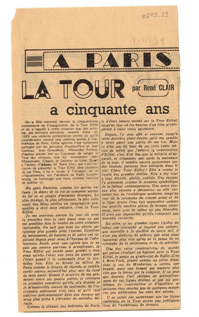 “La Tour a cinquante ans”