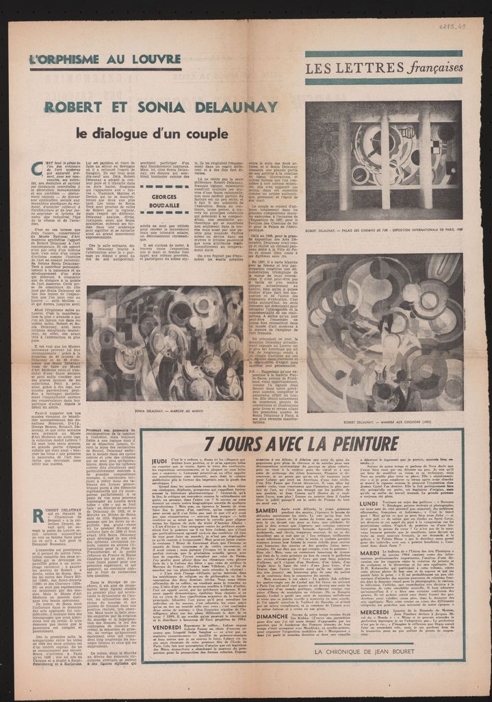 “L’ Orphisme au Louvre. Robert et Sonia Delaunay le dialogue d’ un couple”