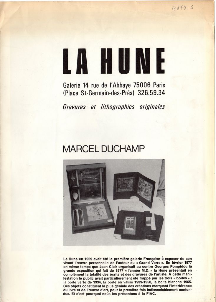 Εκθέσεις στην Galerie La Hune