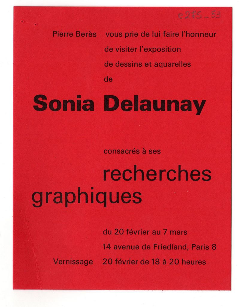 Έκθεση Sonia Delaunay “Recherches graphiques”