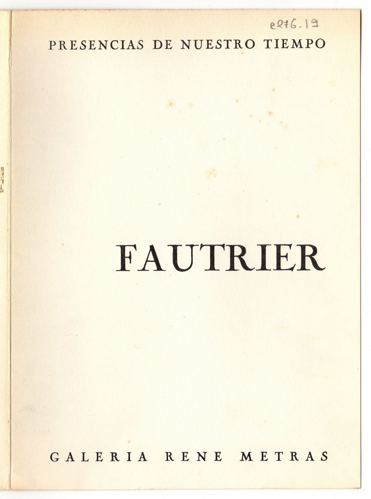 Έκθεση Jean Fautrier