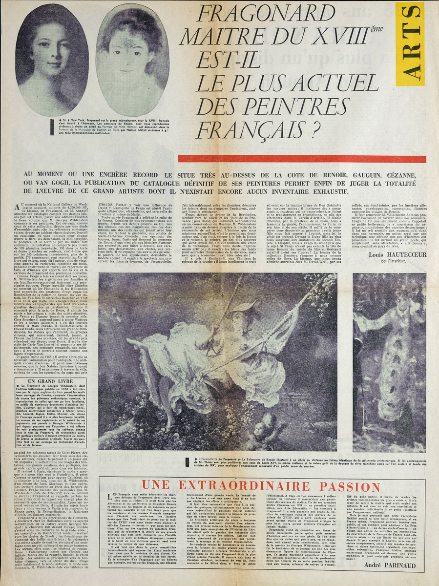 “Fragonard maître du XVIII siècle est-il le plus actuel des peintres français?”