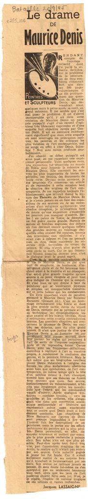 “Le drame de Maurice Denis”