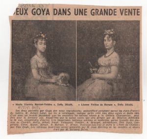 “Deux Goya dans une grande vente”, ARTS, 04/05/1951.