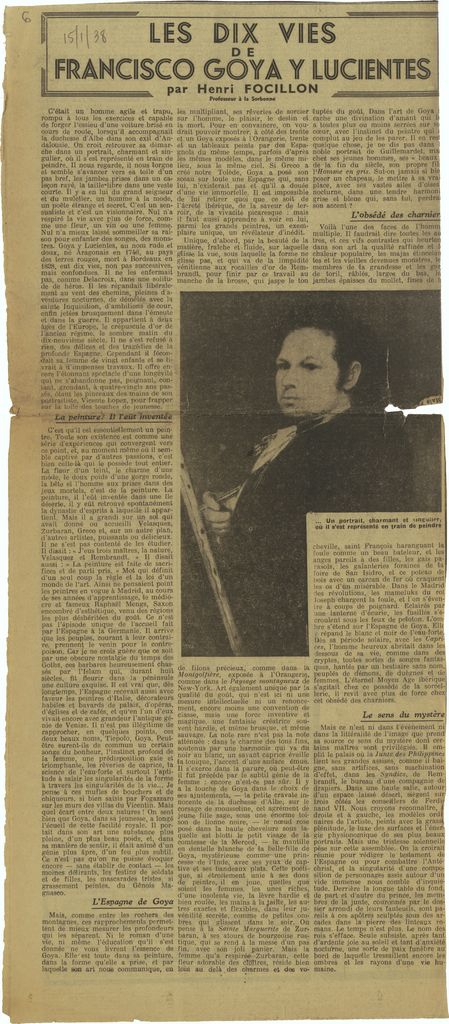 “Les dix vies de Francisco Goya y Lucientes”
