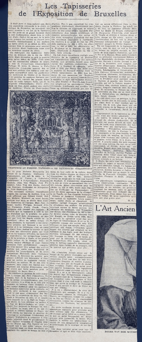 “Les tapisseries de l’ Exposition de Bruxelles”