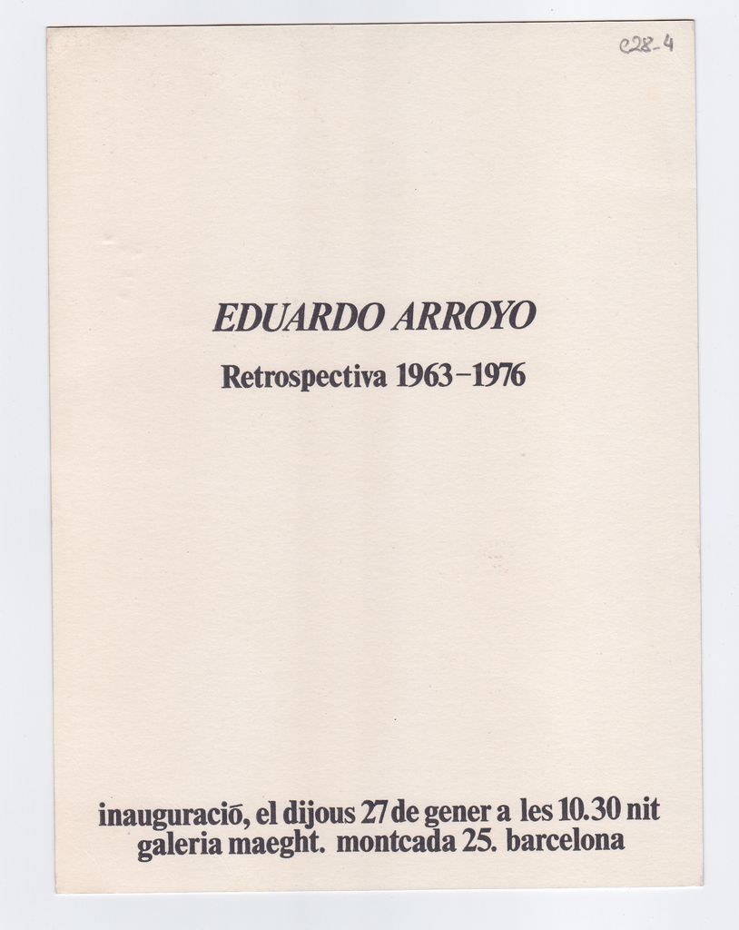Έκθεση “Eduardo Arroyo. Retrospectiva 1963-1976”