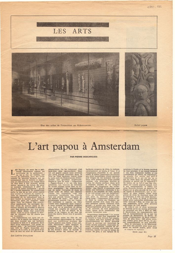“L’ art papou à Amsterdam”