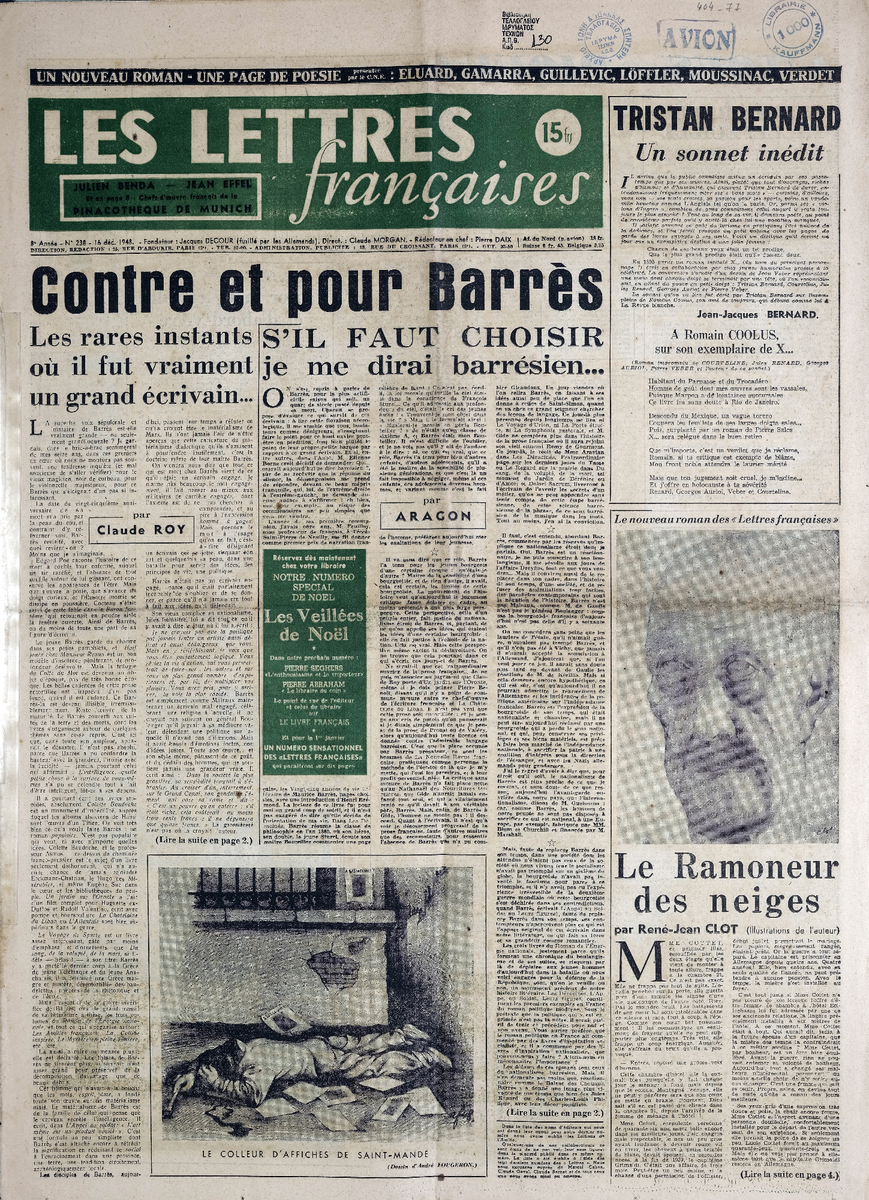 “LES LETTRES FRANÇAISE” τ. 238
