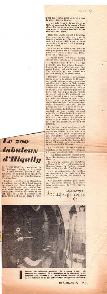 “Le zoo fabuleux d’ Hiquily”