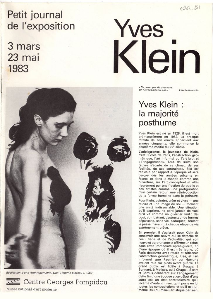 Έκθεση “Yves Klein”