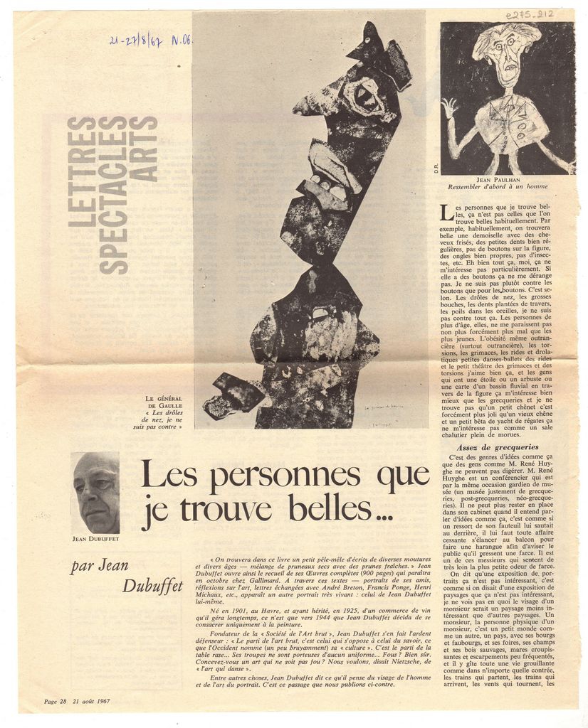 “Les personnes que je trouve belles…”