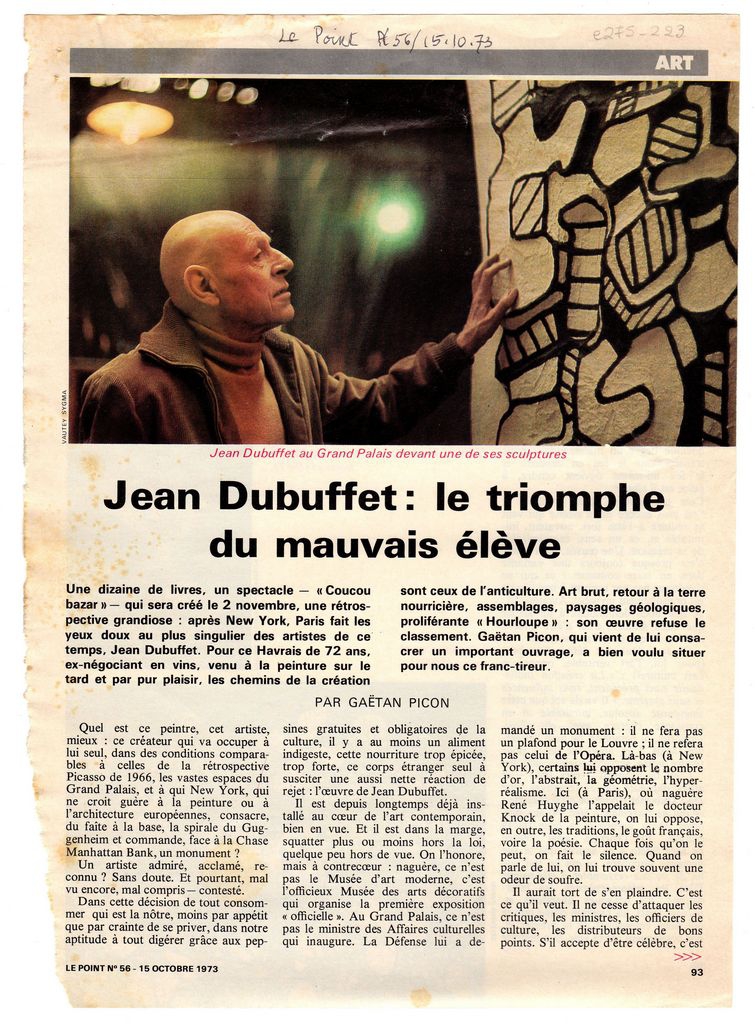 “Jean Dubuffet: le triomphe du mauvais élève”
