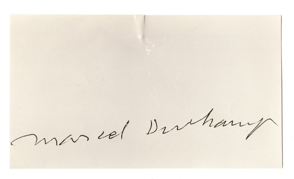 Υπογραφή του Marcel Duchamp