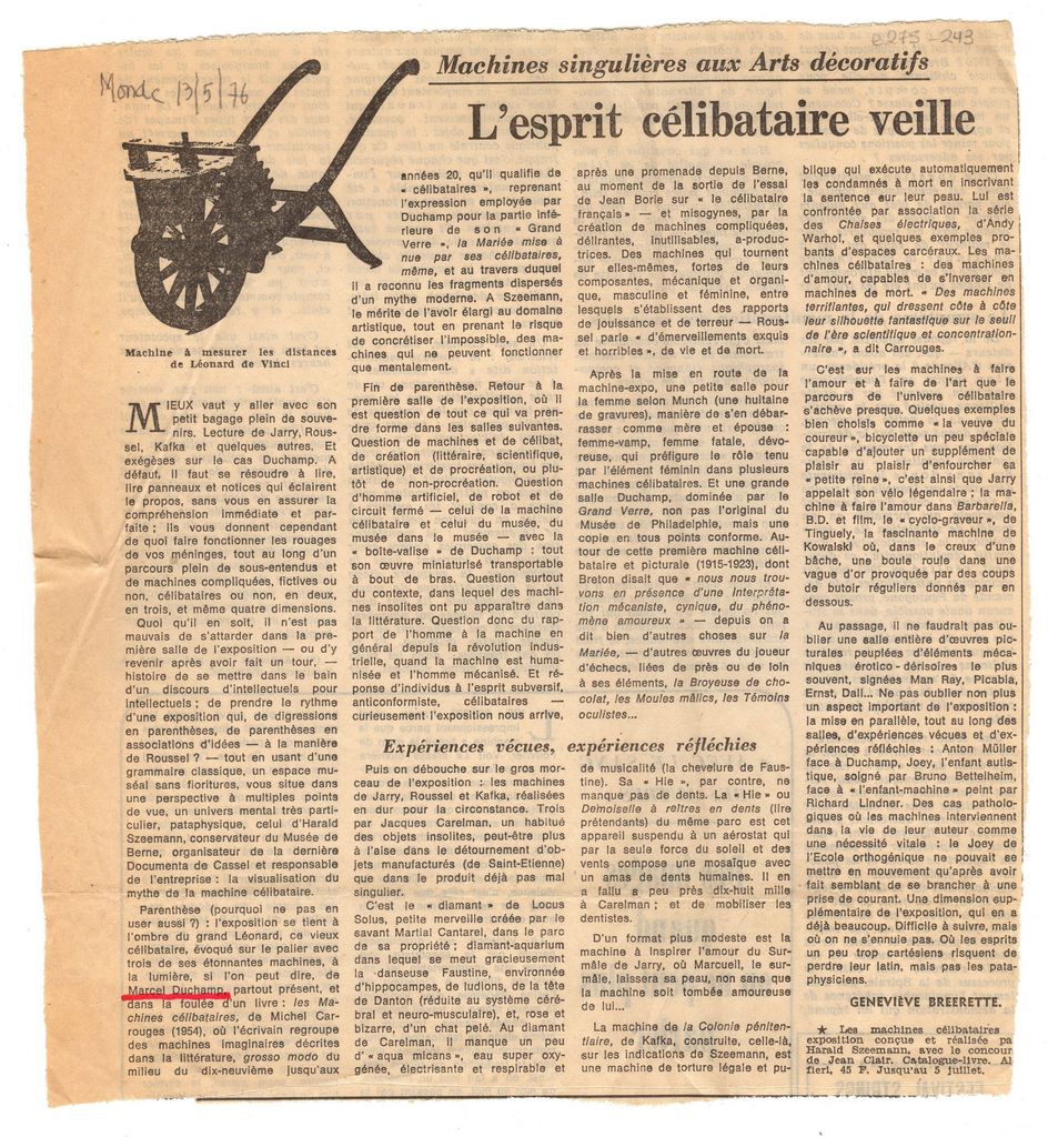 “L’ esprit célibataire veille”