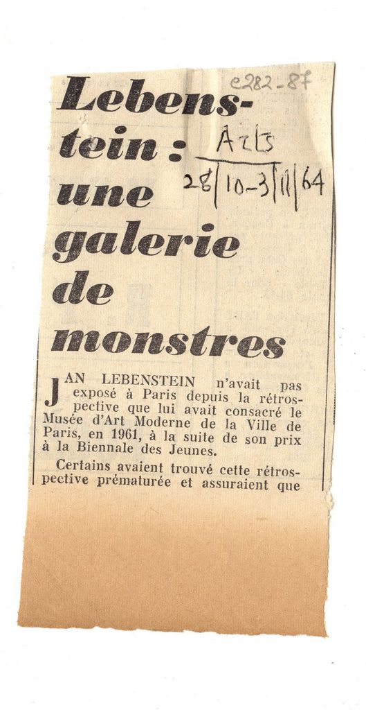 “Lebenstein: une galerie de monstres”