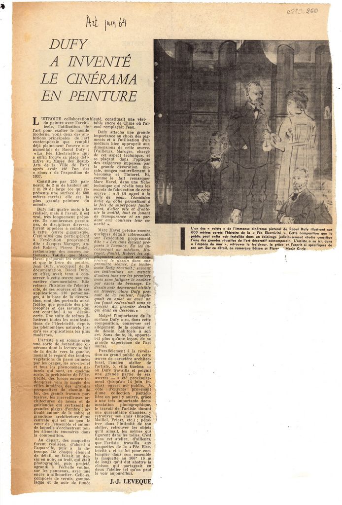 “Dufy a inventé le cinérama en peinture”