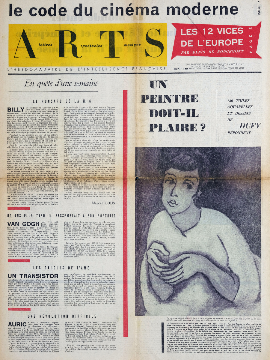 “Un peintre doit-il plaîre? 130 toiles, aquarelles et dessins de Raoul Dufy répondent”