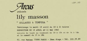 Έκθεση “Lily Masson. Collages e Tempera”