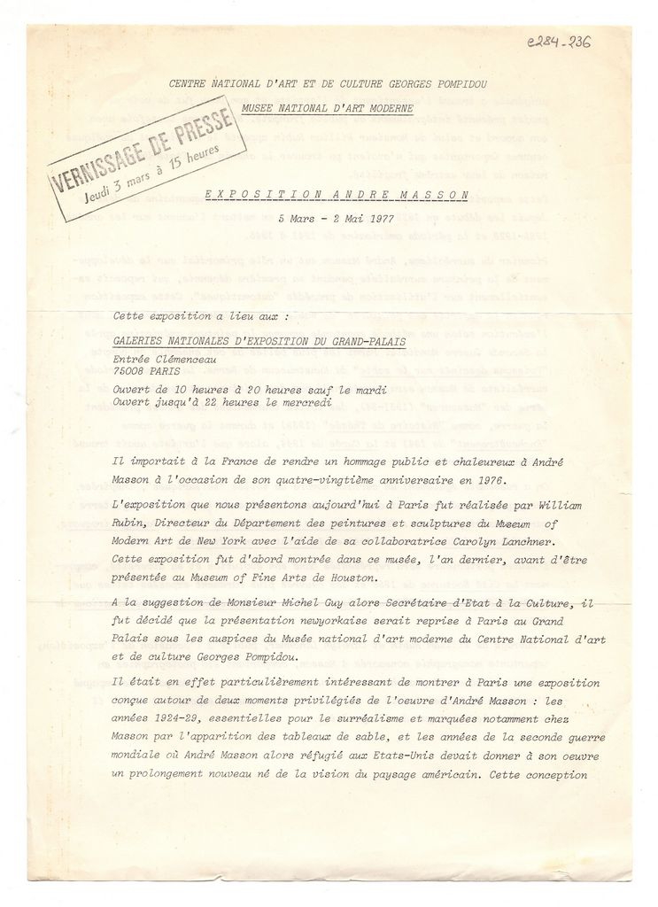 Έκθεση “André Masson”