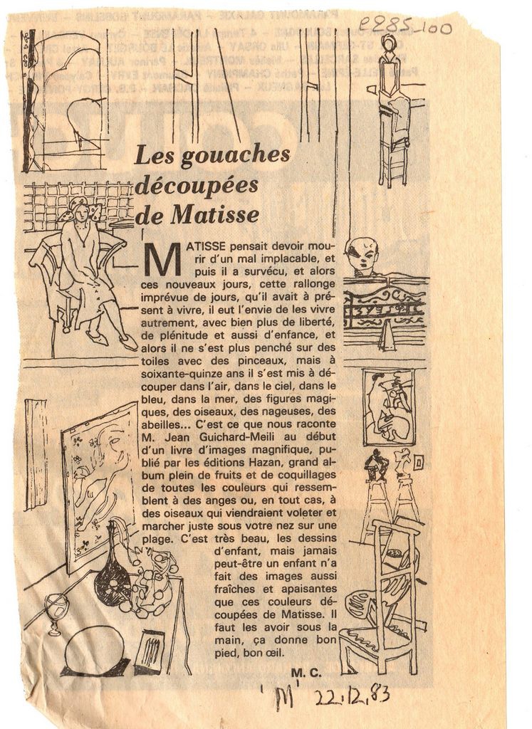 “Les gouaches découpés de Matisse”