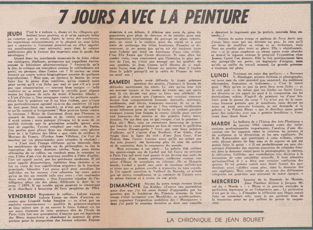 “7 jours avec la peinture”