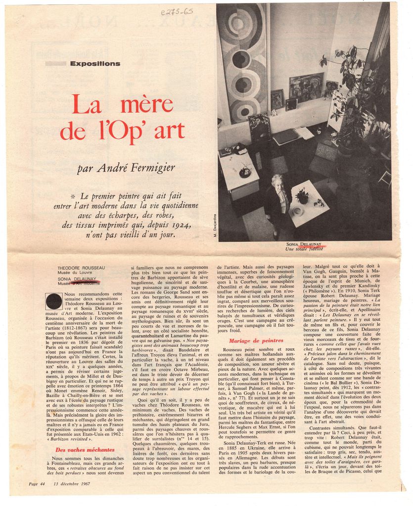 “La mère de l’ Op art”