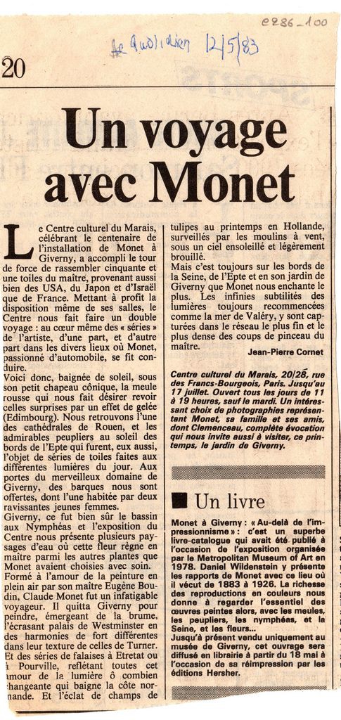 “Un voyage avec Monet”