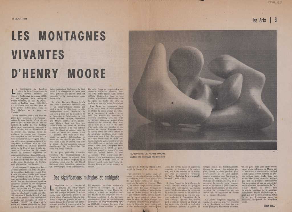 “Les montagnes vivantes d’Henry Moore”