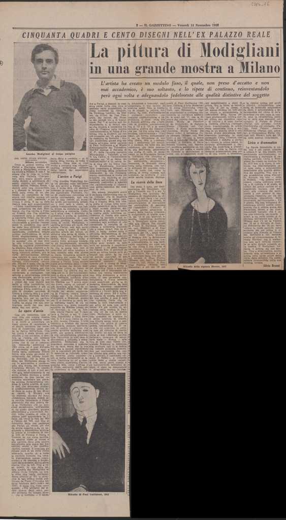 “La pittura di Modigliani in una grande mostra a Milano”