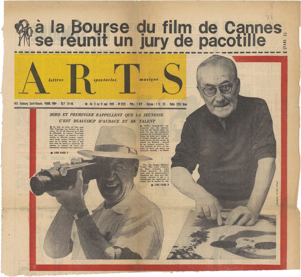 “Miró et Preminger rappelent que la jeunesse c’ est beaucoup d’ audace et de talent”