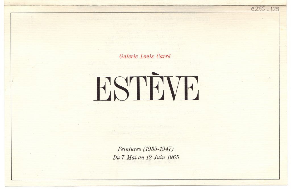 Έκθεση Maurice Estève