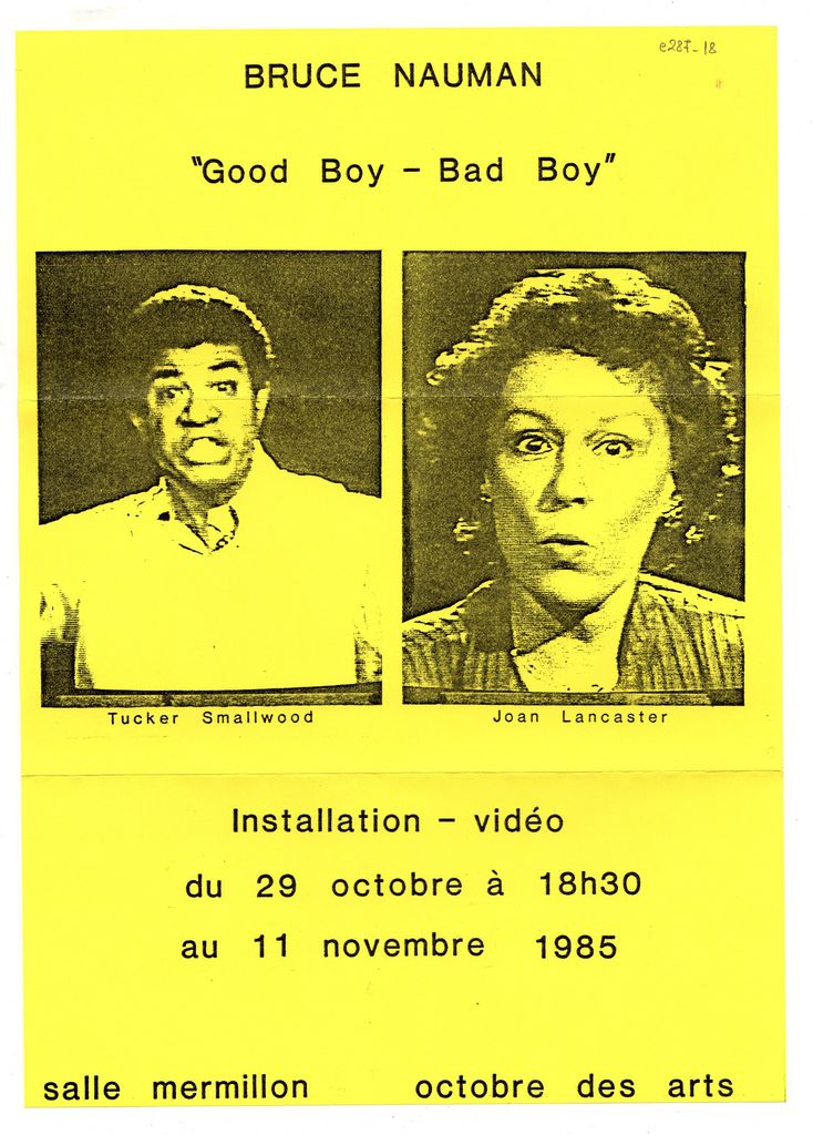 “Good Boy-Bad Boy. Installation-vidéo”
