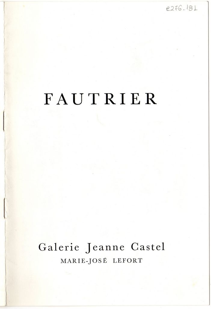 Έκθεση Jean Fautrier