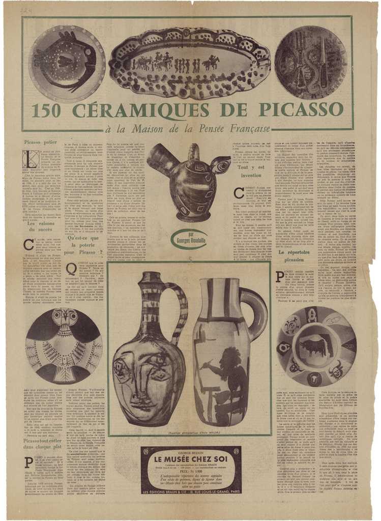 “150 céramiques de Picasso”