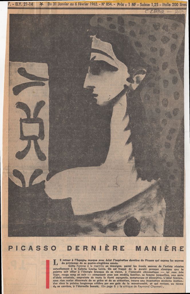“Picasso dernière manière”