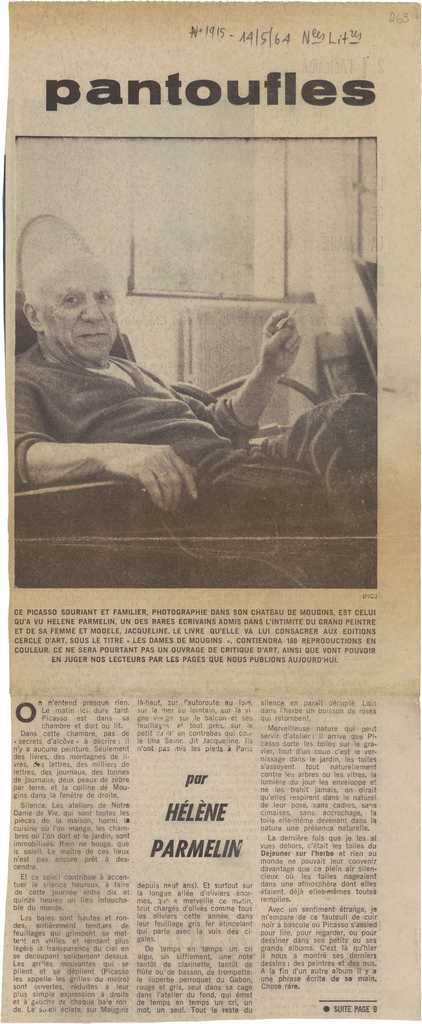 “Picasso en pantoufles”