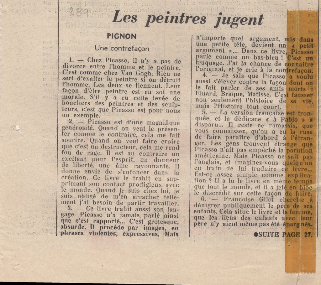 “Les peintres jugent”