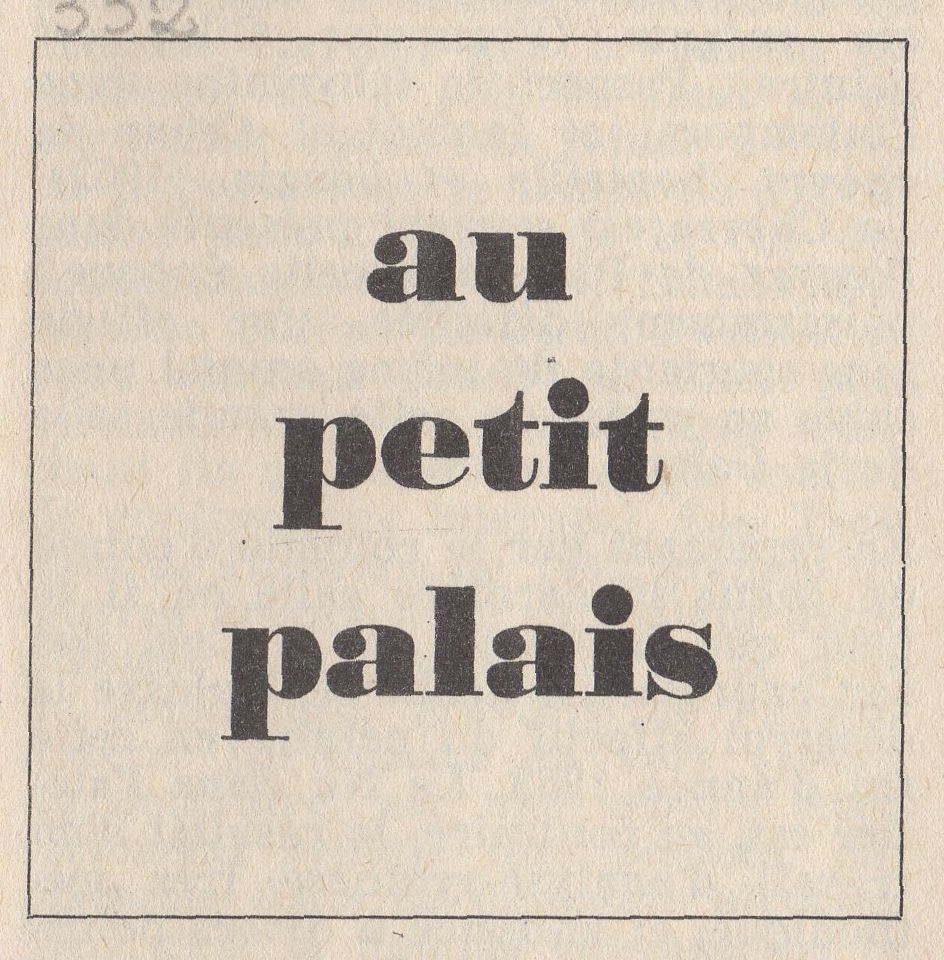 “Au petit palais”