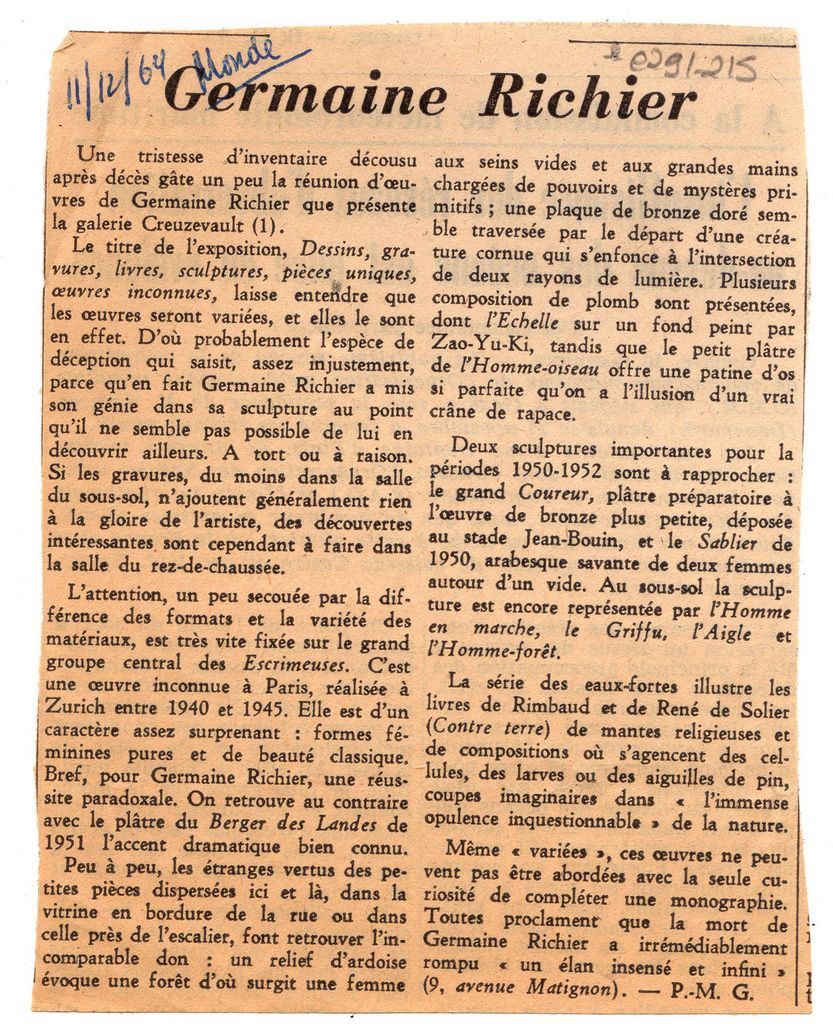 “Germaine Richier”