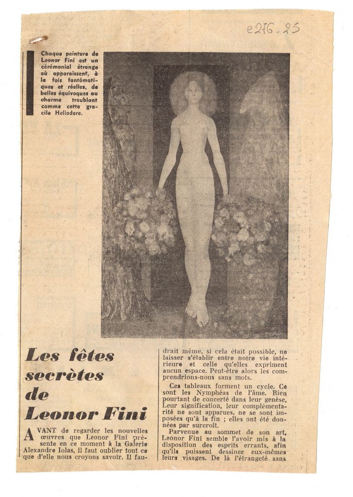 “Les fêtes secrètes de Leonor Fini”