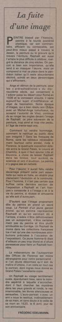 “La fuite d’ une image”