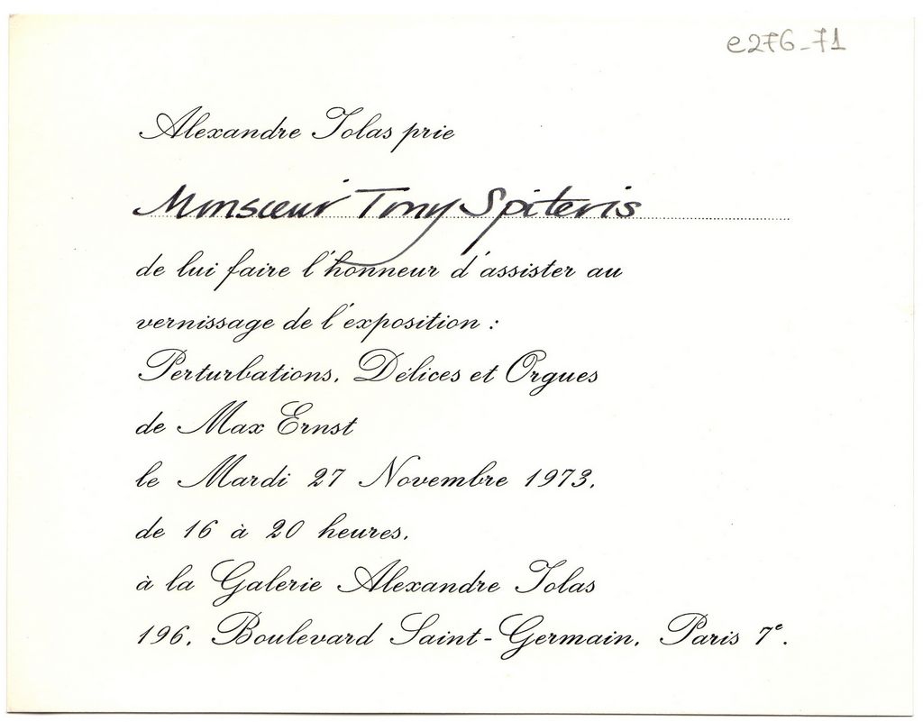 Έκθεση Max Ernst “Perturbations, délices et orgues”